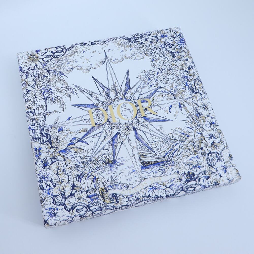 DIOR Gift Box Limited Edition Nautical White Gold Blue 10.5" X 10.5" X 1.5"